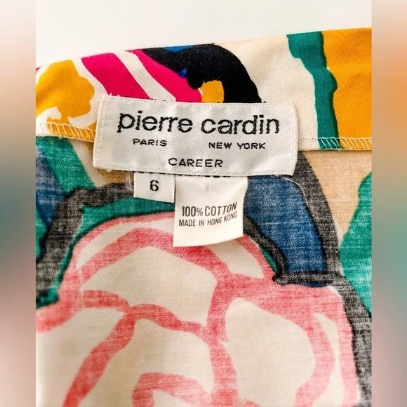 RARE Floral Vintage Dress - Pierre Cardin - Picture 8 of 9